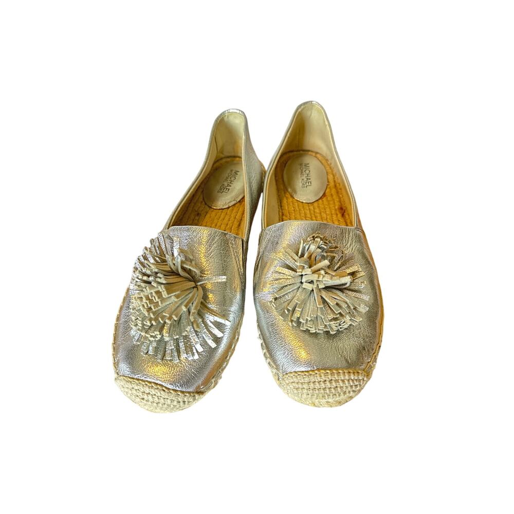 Michael Kors Women’s Metallic Gold Espadrille Loafers Size 6.5